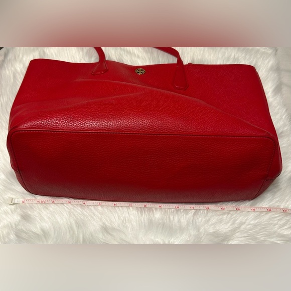 Tory Burch Brody Liberty Red Leather Tote - Picture 14 of 14